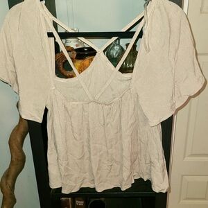 Solemio Criss-cross strappy Top, Women's sz Small, NWT. 2 for $30
